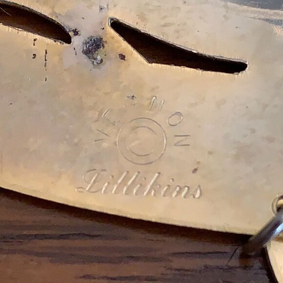 3 vintage brass engraved Lillikins Lillian Vernon Christmas tree ornaments - Picture 8 of 10